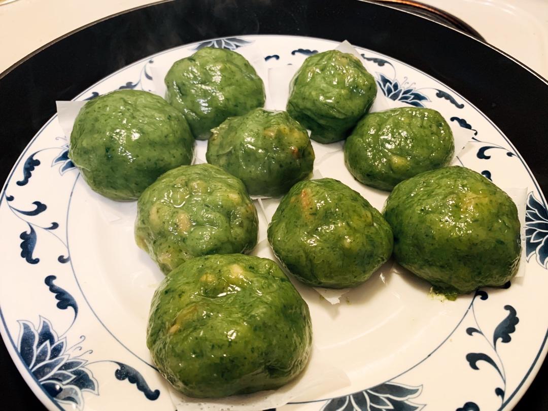 时令点心-艾草青团-4款咸甜配合的馅料