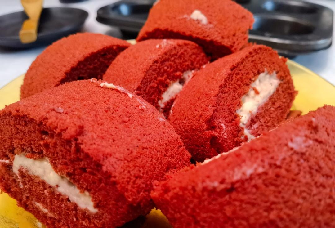 红丝绒蛋糕卷（超详细）