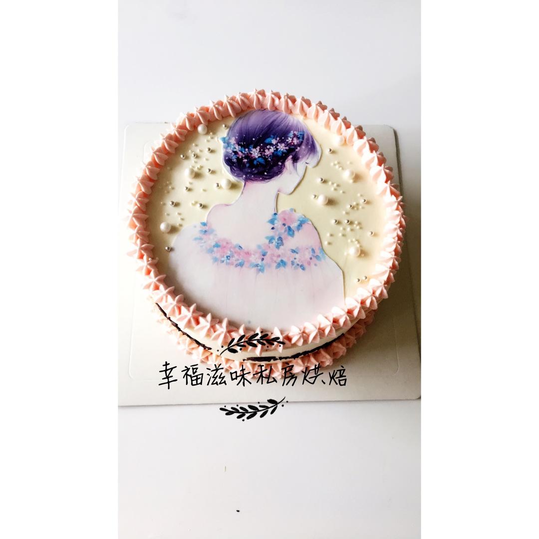 淡奶油裱花蛋糕