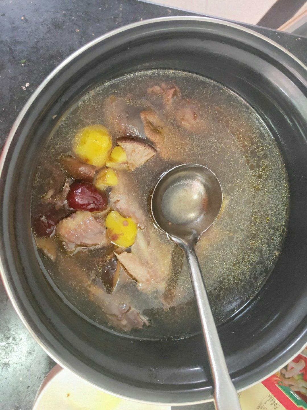 兵鸽枣栗鸭肉汤--立秋养生