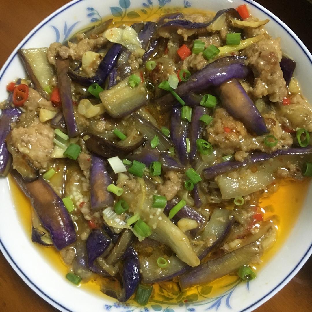 红烧肉沫茄子