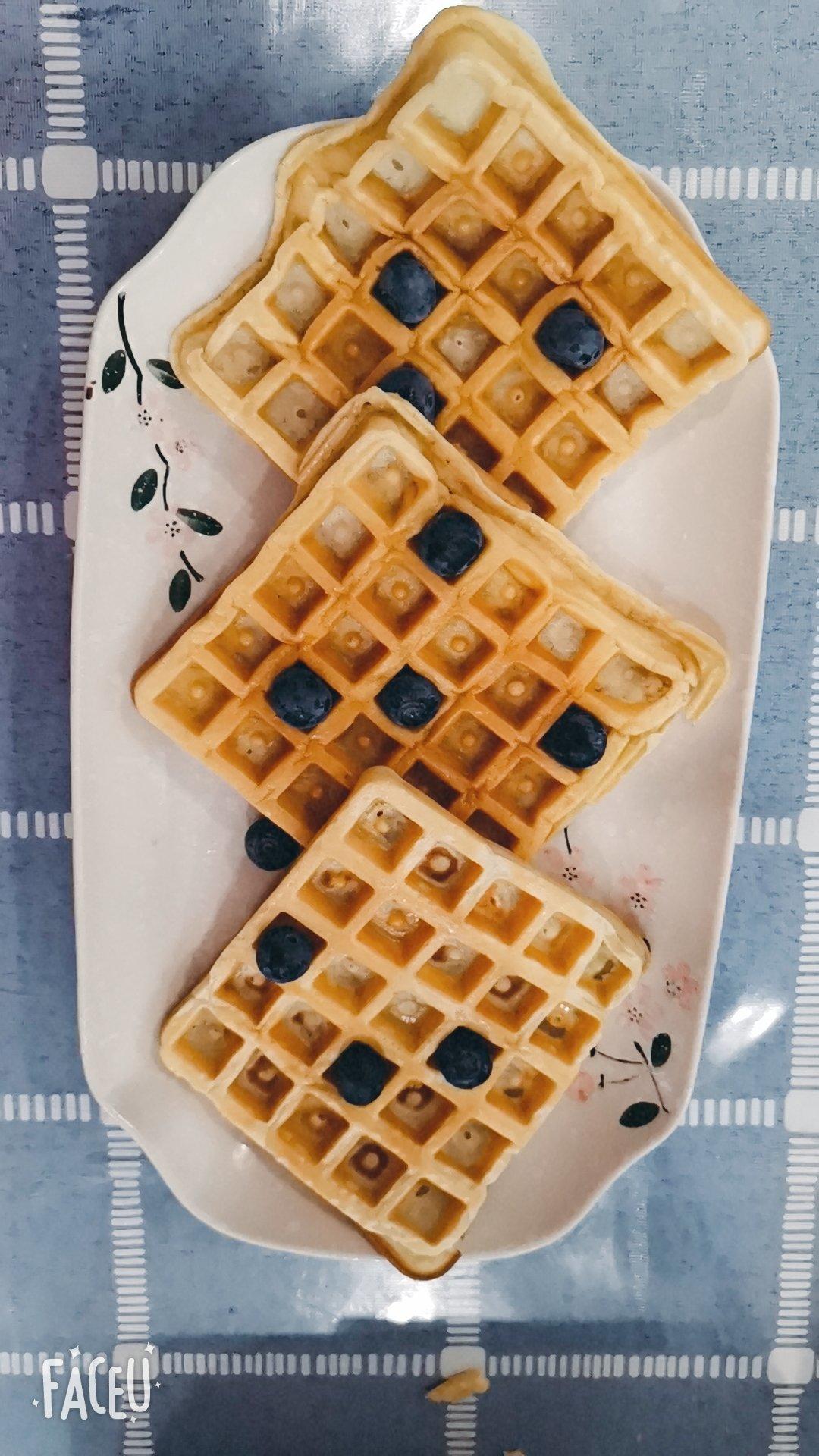 最松软的香蕉华夫饼
