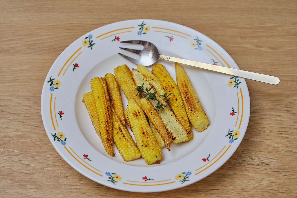 黄油煎玉米笋的做法
