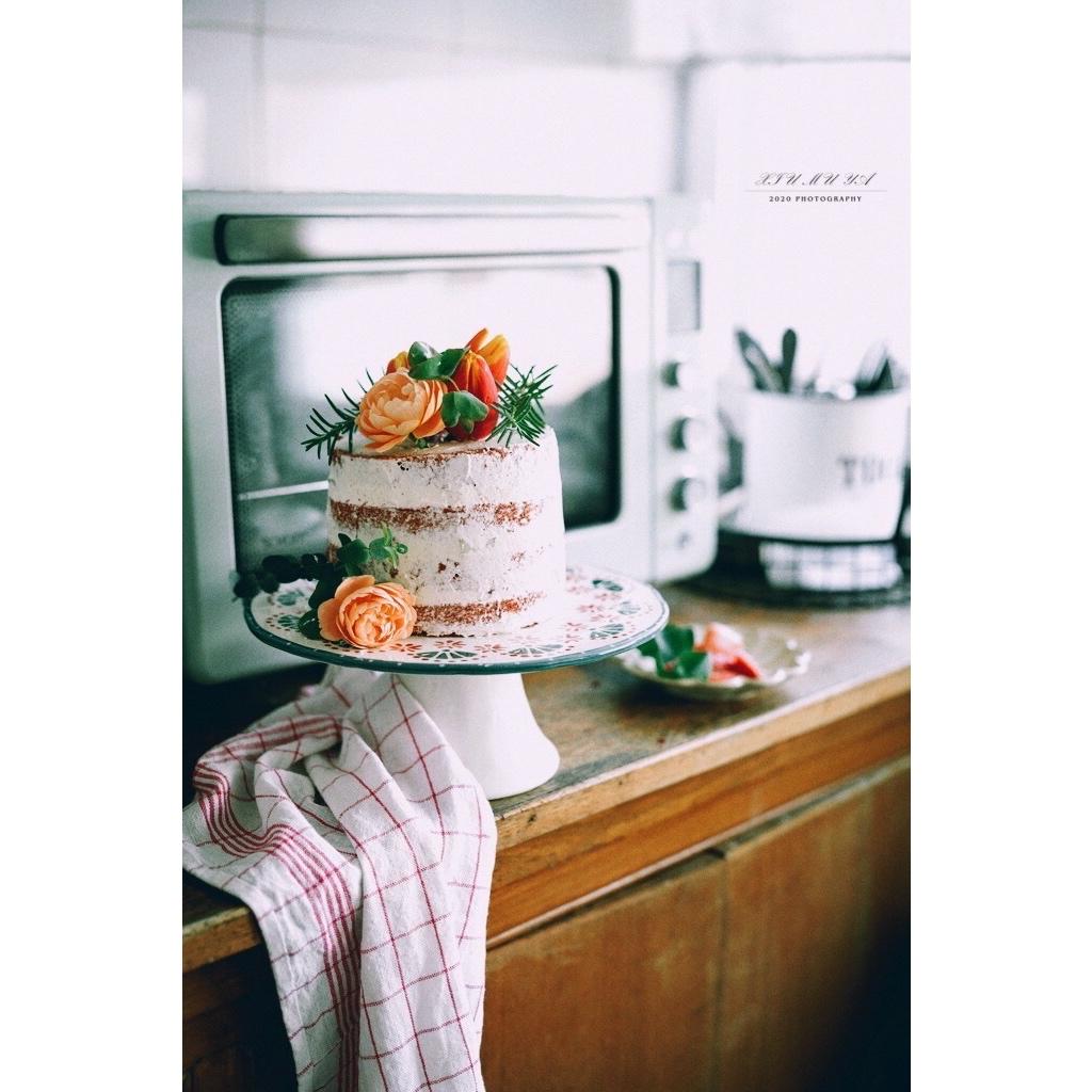 红曲粉裸蛋糕-【北鼎烤箱食谱】