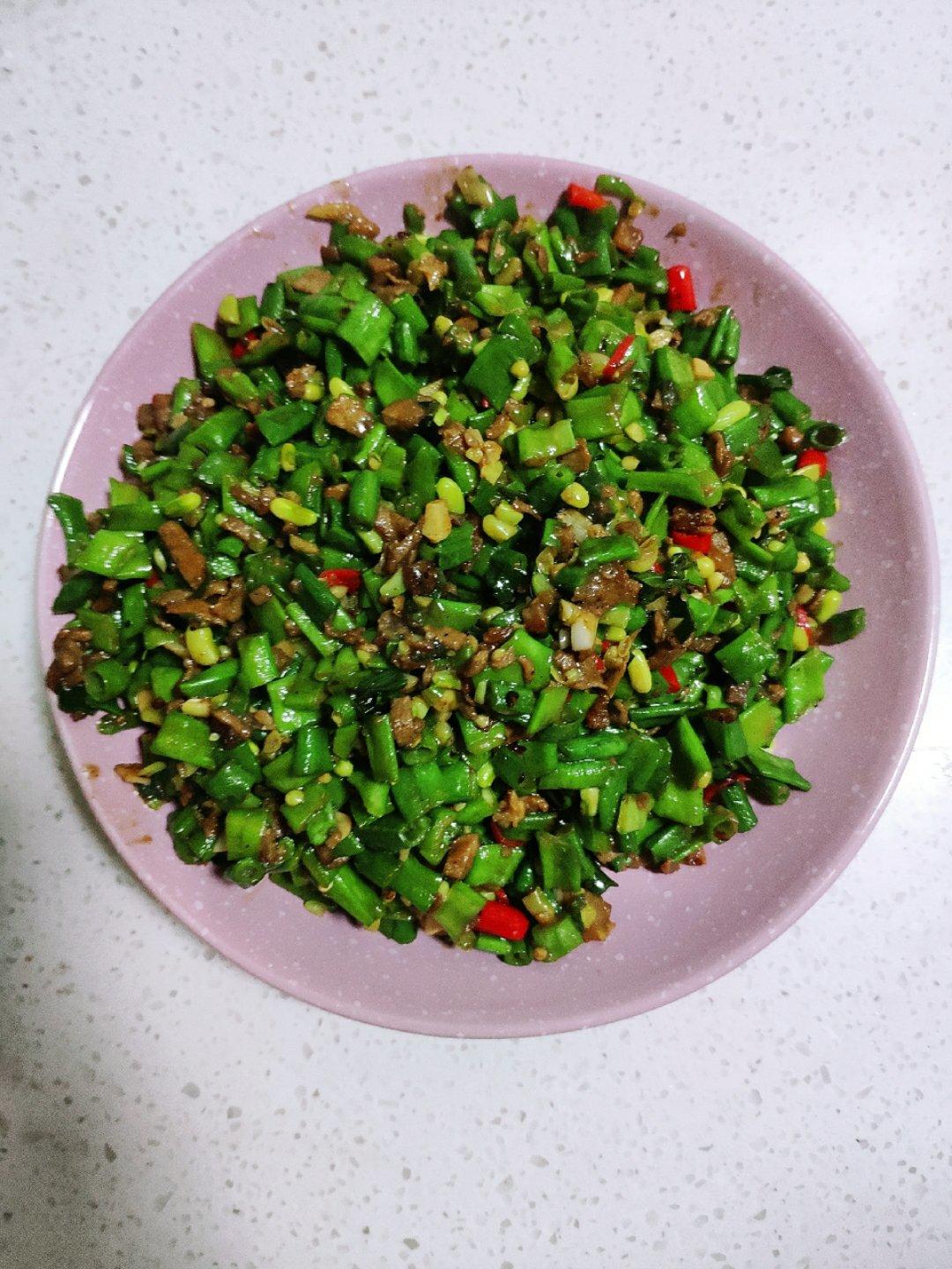 肉沫豆角下饭菜