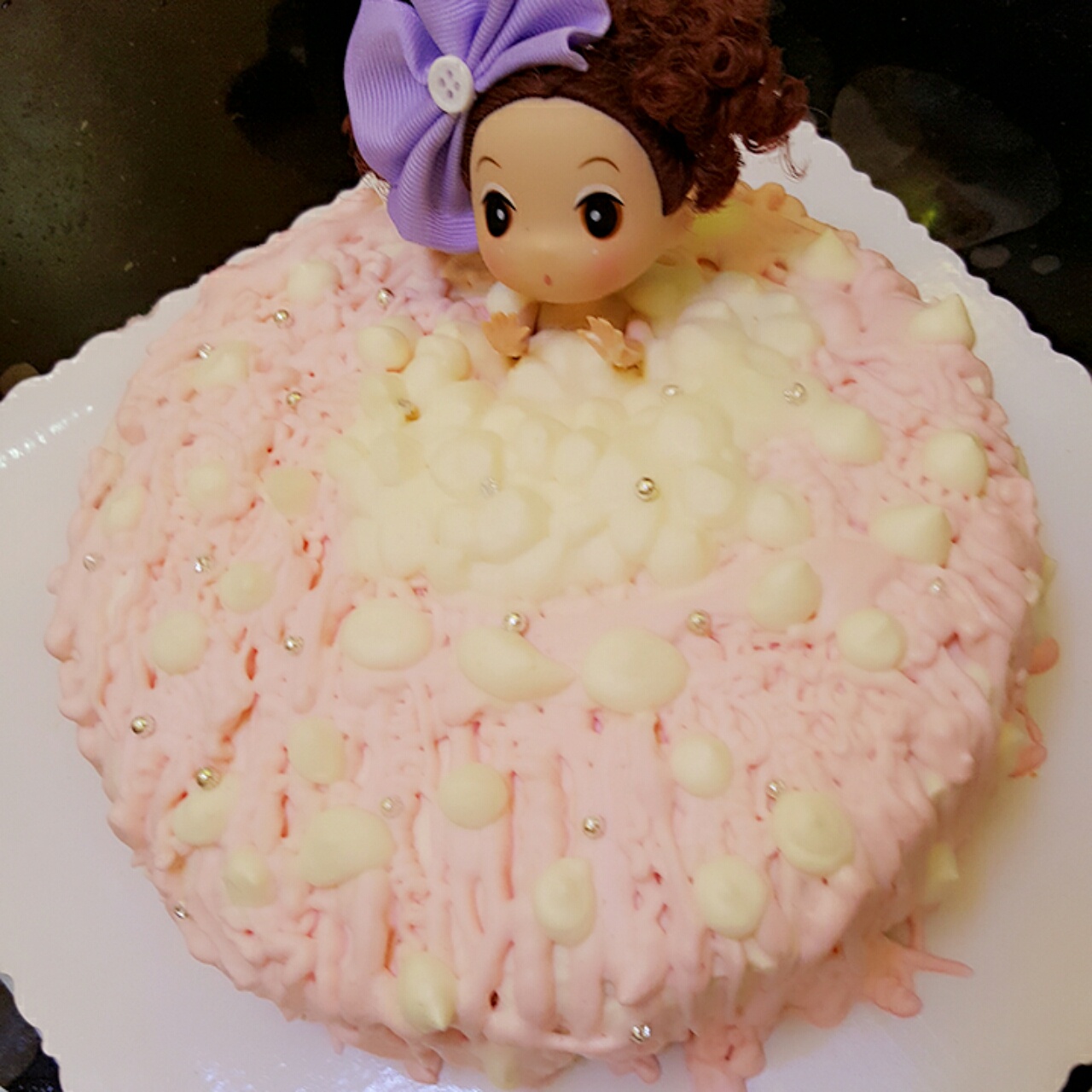 详细步骤制作泡泡浴娃娃蛋糕