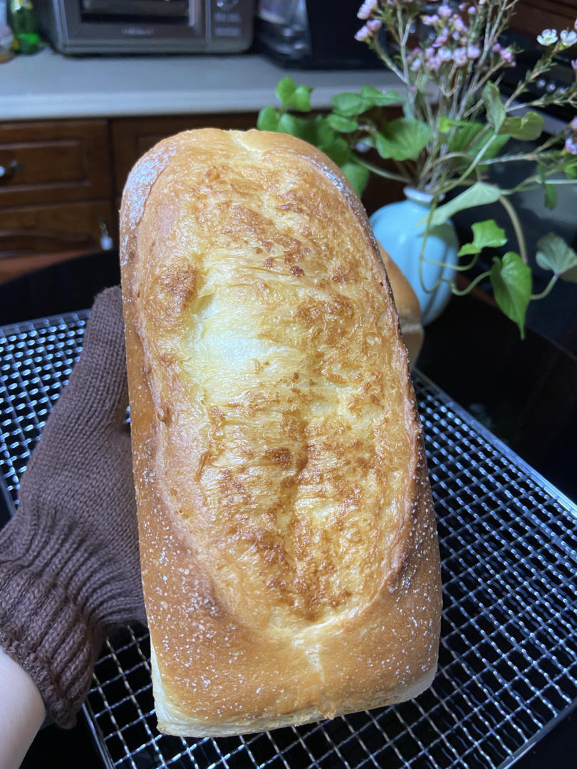 温柔咸香盐吐司～｜法国老面+烫种