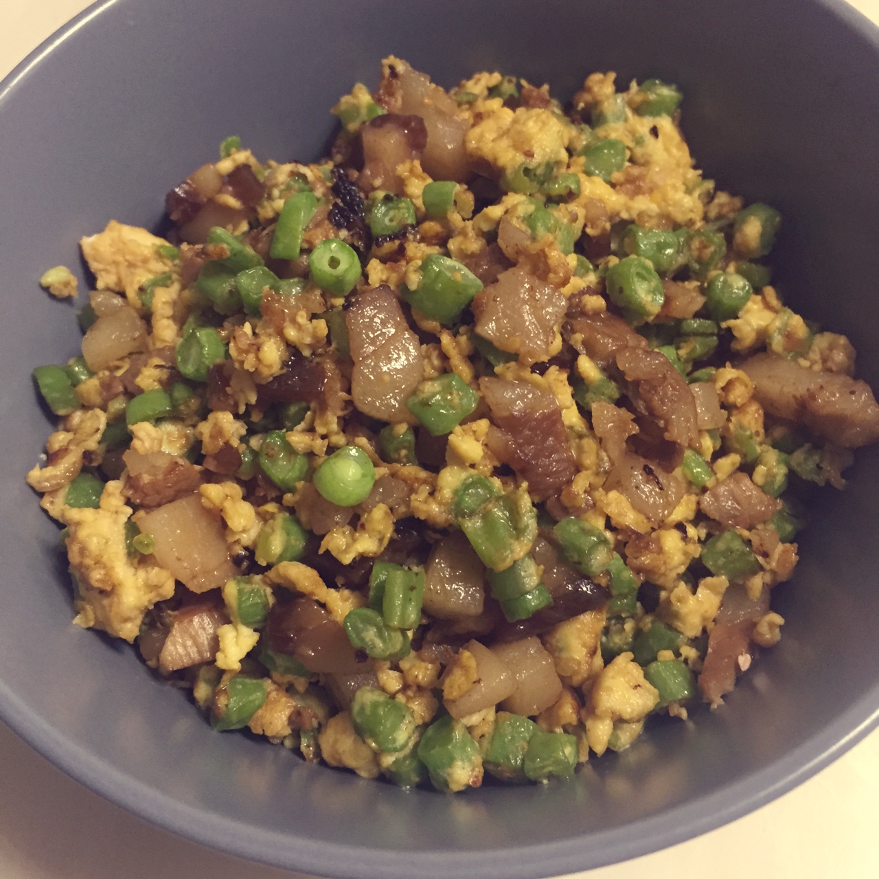 豆角炒鸡蛋