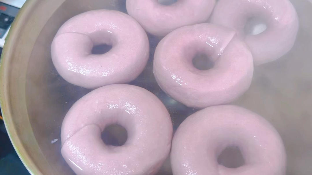 软糯拉丝🔥芋泥麻薯肉松贝果❗️做法简单