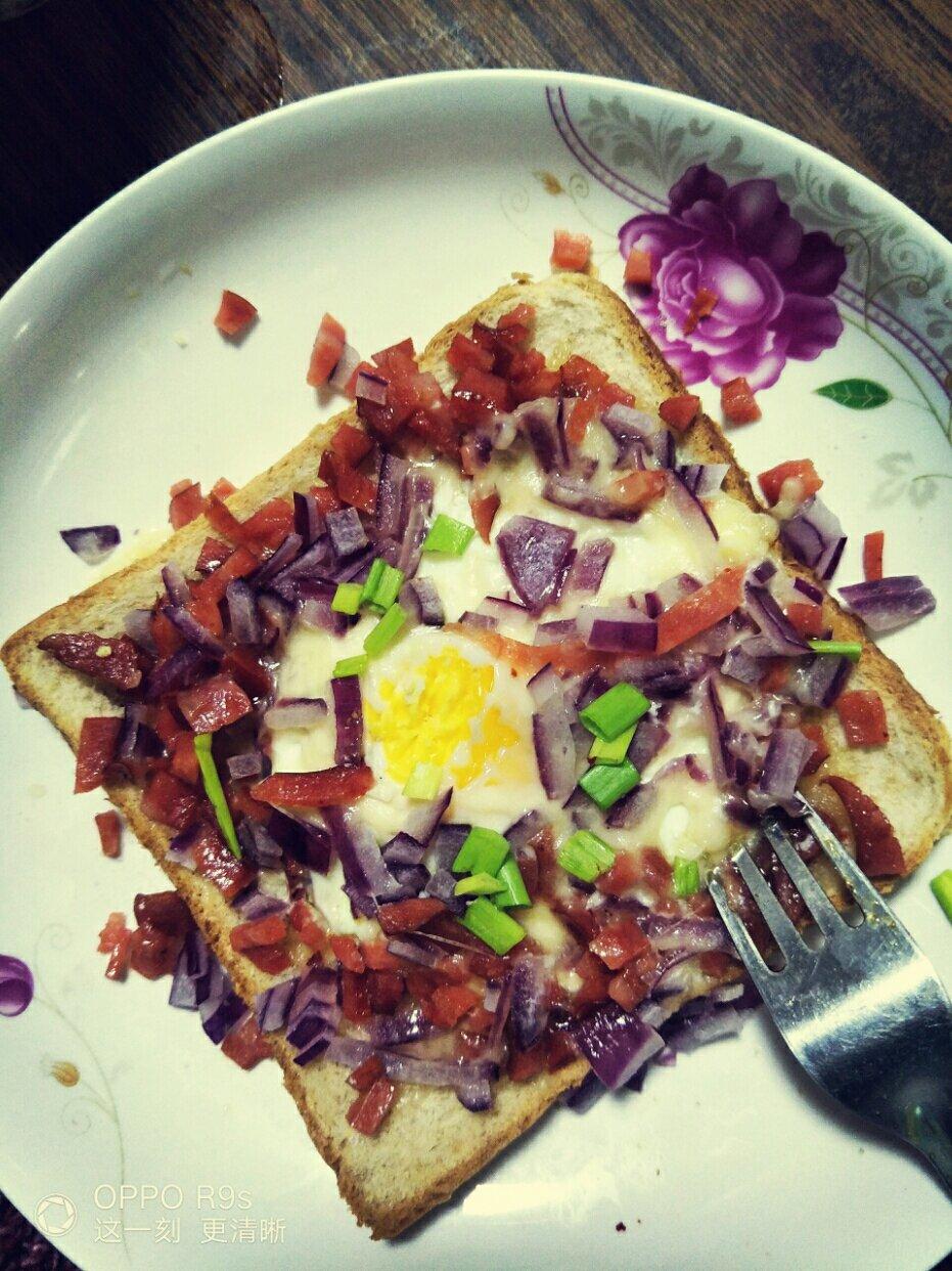 一分钟早餐 芝士焗吐司片 微波炉版