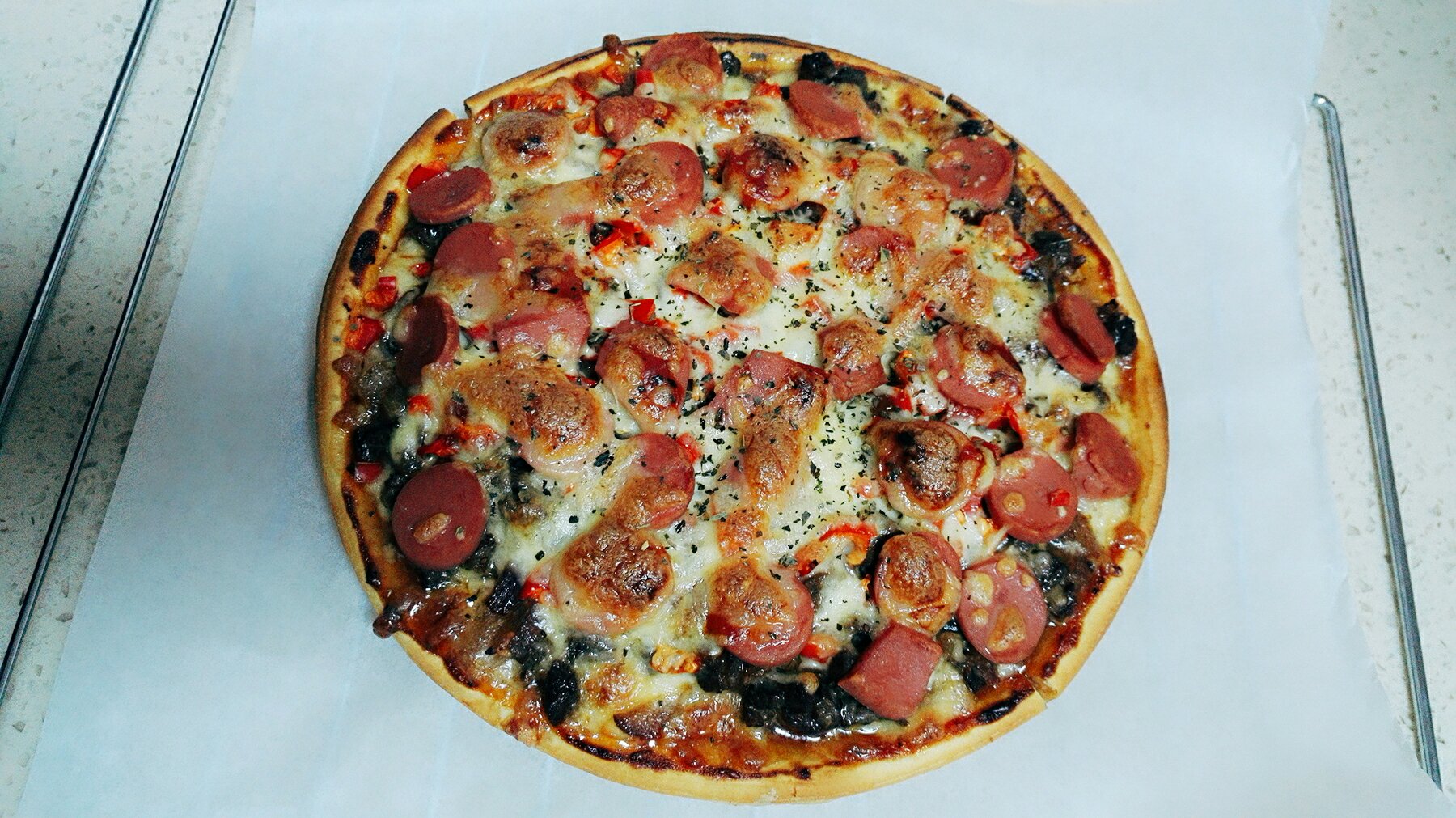 9寸蔬菜火腿披萨