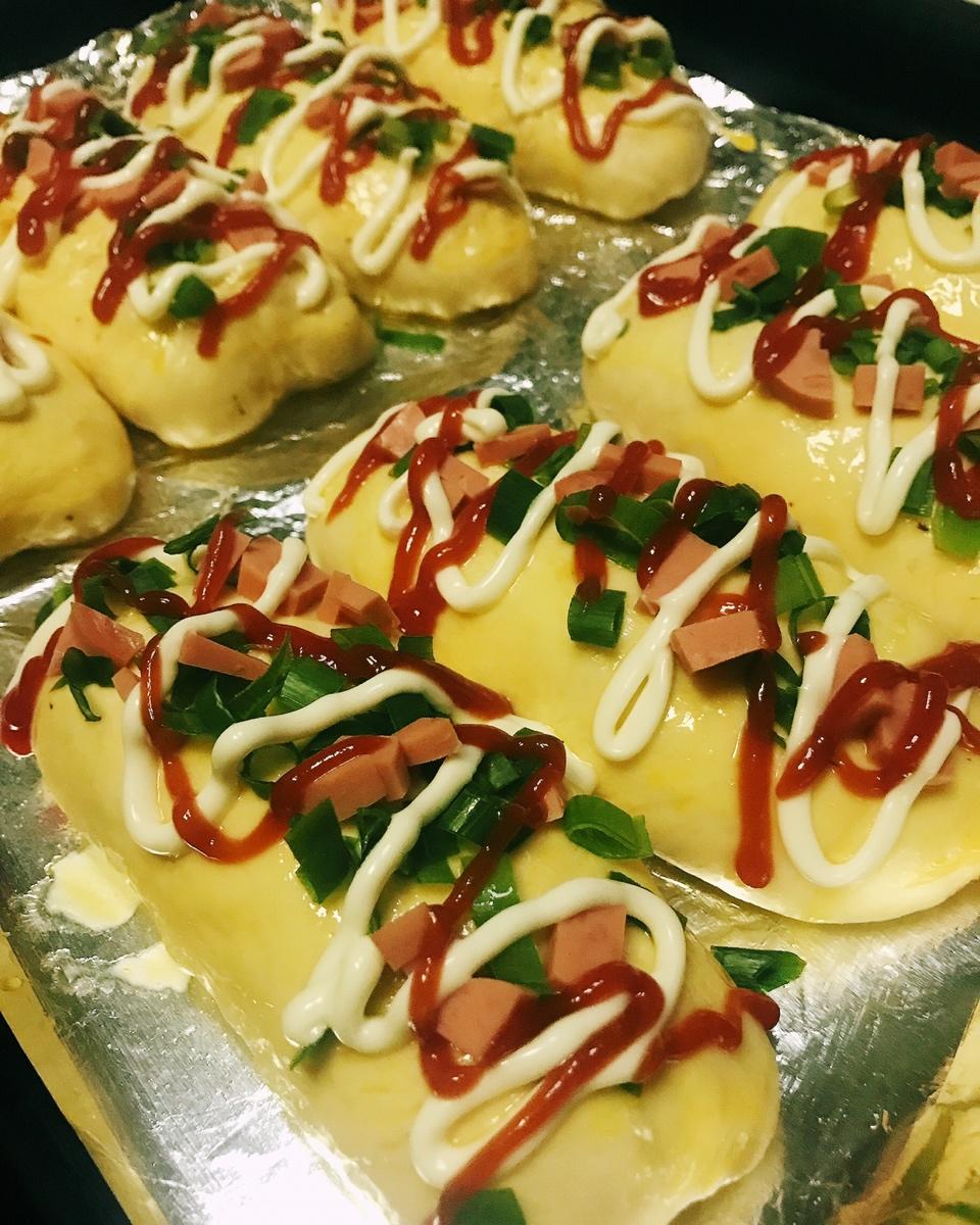 香葱火腿肉松面包