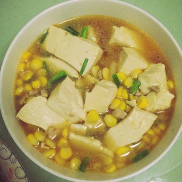 肉末玉米嫩豆腐