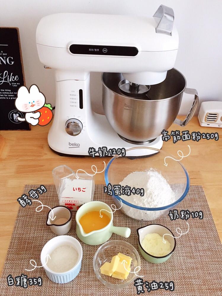 纯奶手撕吐司的做法 步骤1