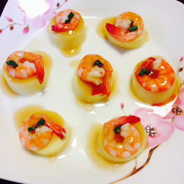 日本豆腐蒸虾仁