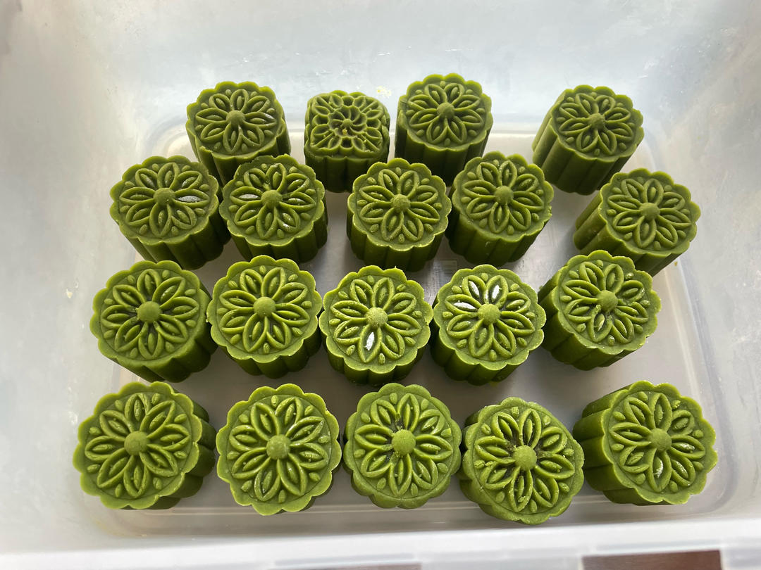 【视频教程】抹茶流心月饼，月饼C位非它莫属。