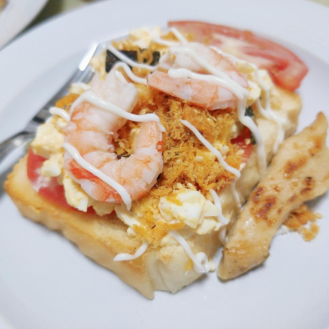 🥪开放式鲜虾三明治