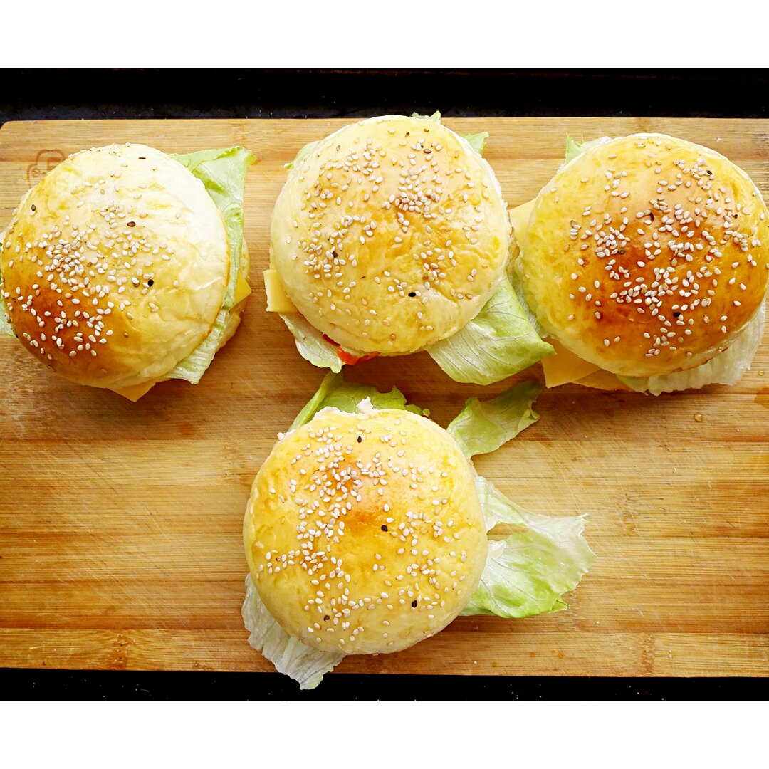 肯德基早餐汉堡轻松在家做 ---『玉米鸡肉汉堡包』