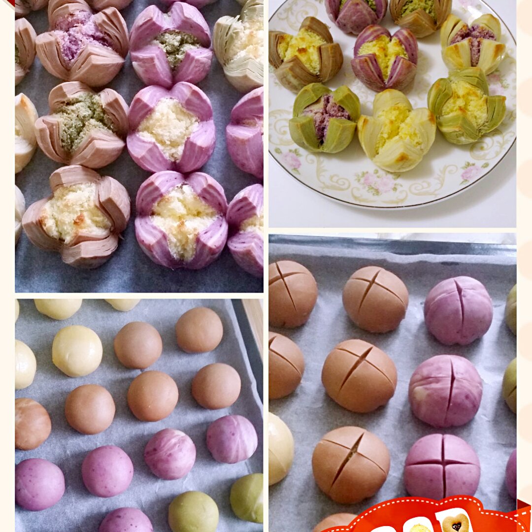 花开富贵之四种口味的椰蓉开口酥