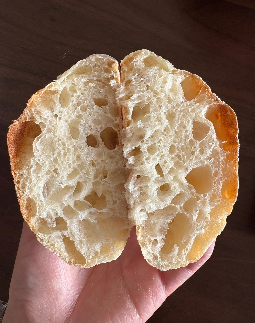 零机器免揉|徒手做出漂亮大气孔欧包|恰巴塔Ciabatta