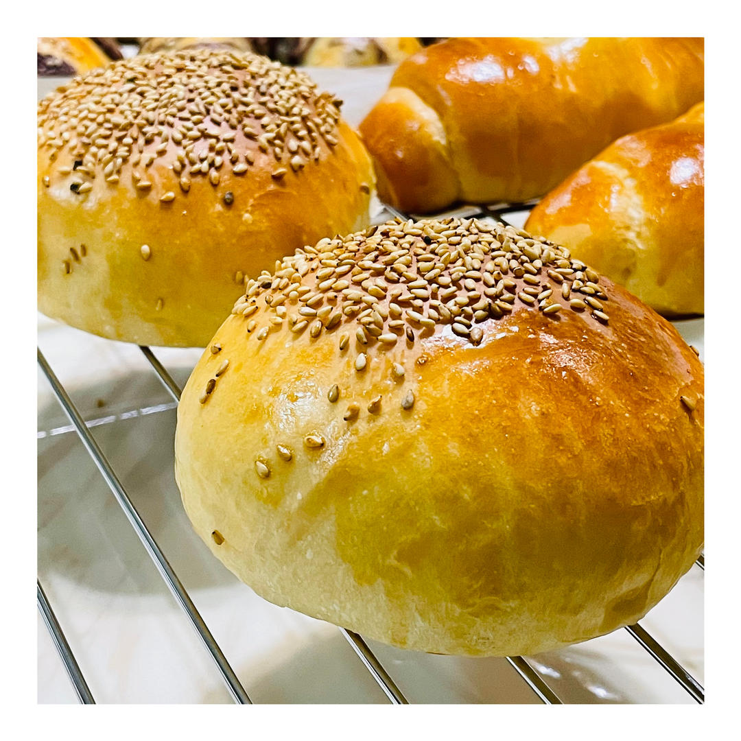 松软烫种汉堡胚