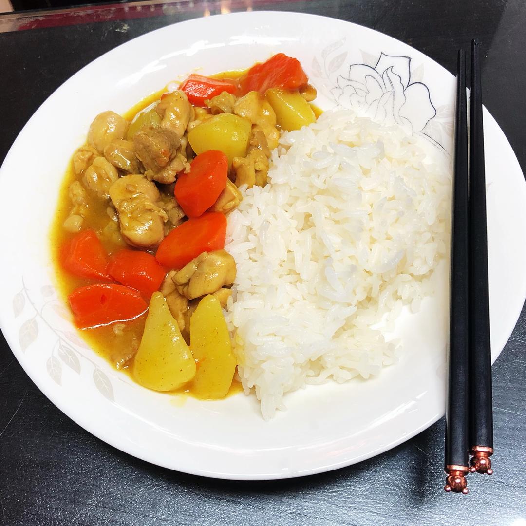 小白也能学会的咖喱鸡肉饭