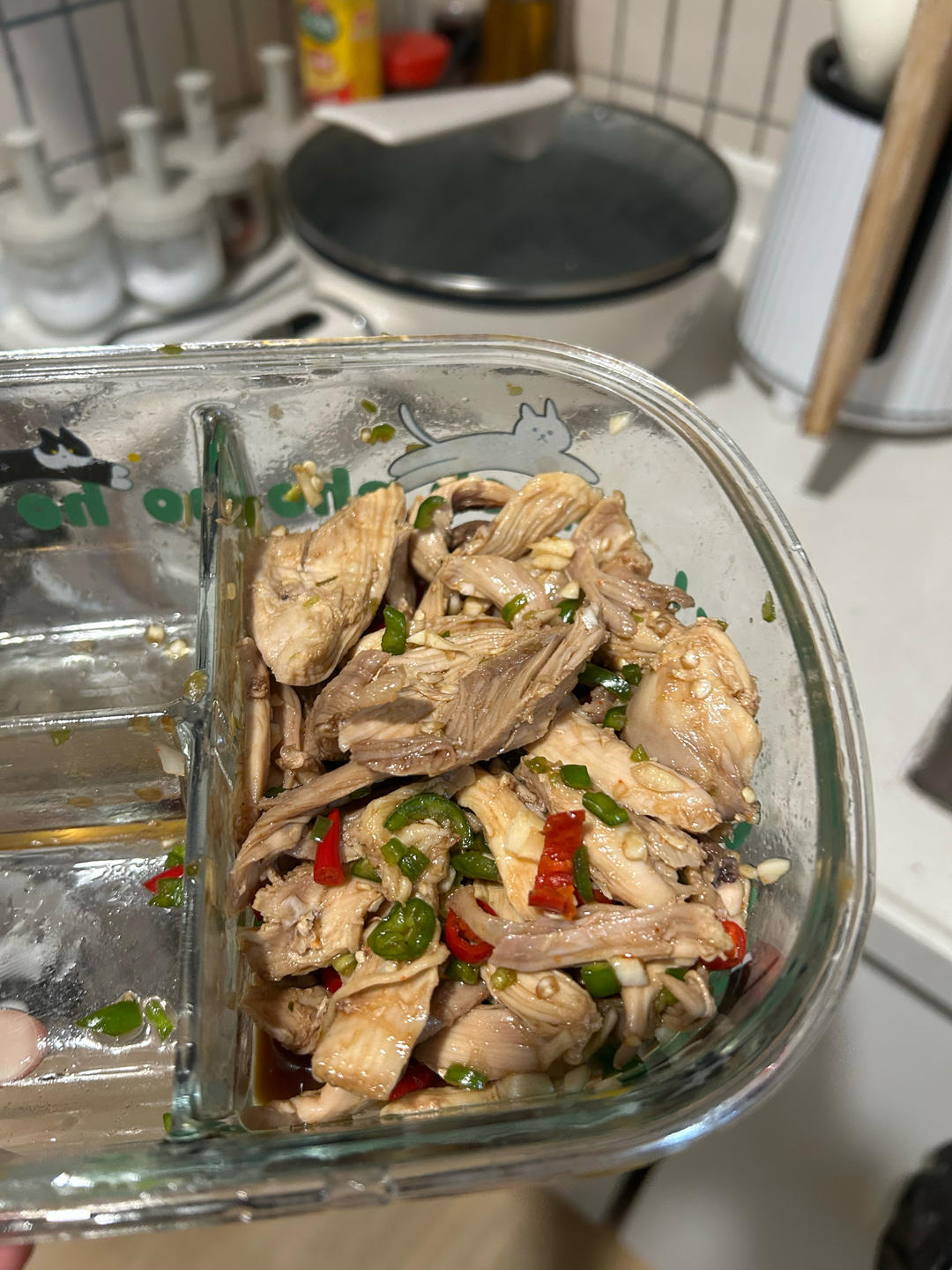 🥰简单好吃手撕鸡腿肉🍗零脂肪凉拌菜