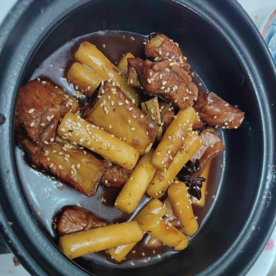 不加一滴水❗️好吃到光盘可乐排骨年糕❗️