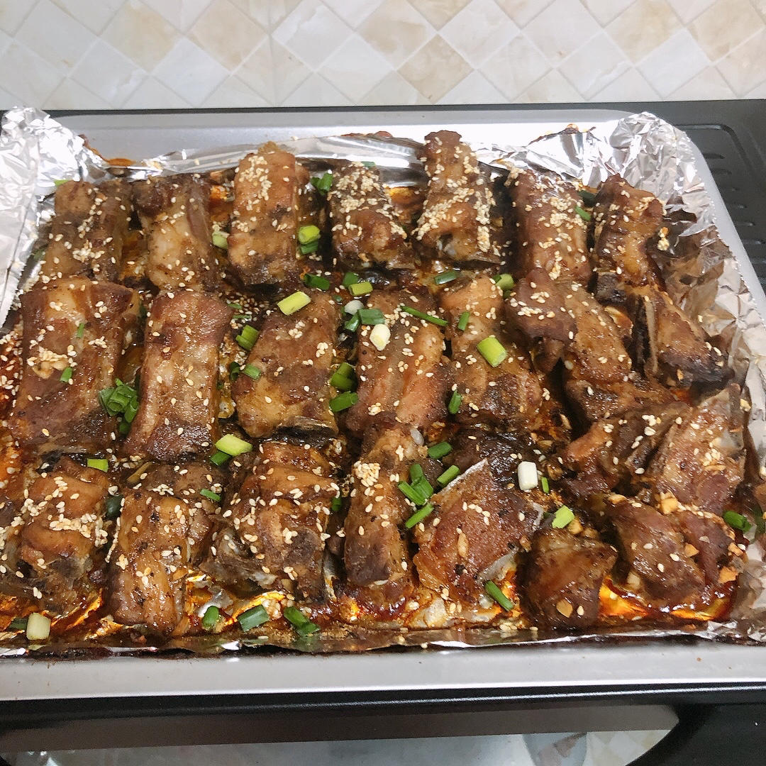 蒜香锡纸烤排骨