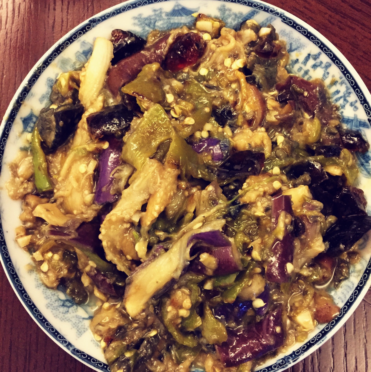 辣椒皮蛋擂茄子