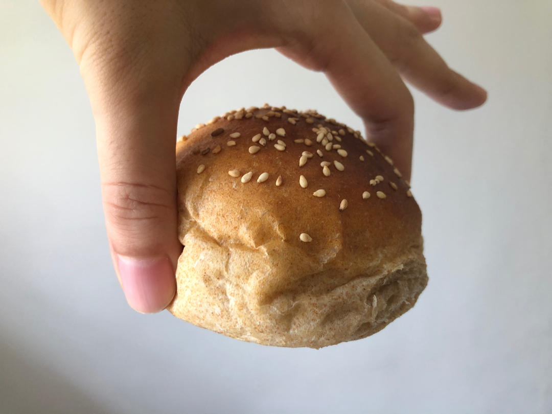 波兰酵头全麦汉堡包🍔（植物油版）