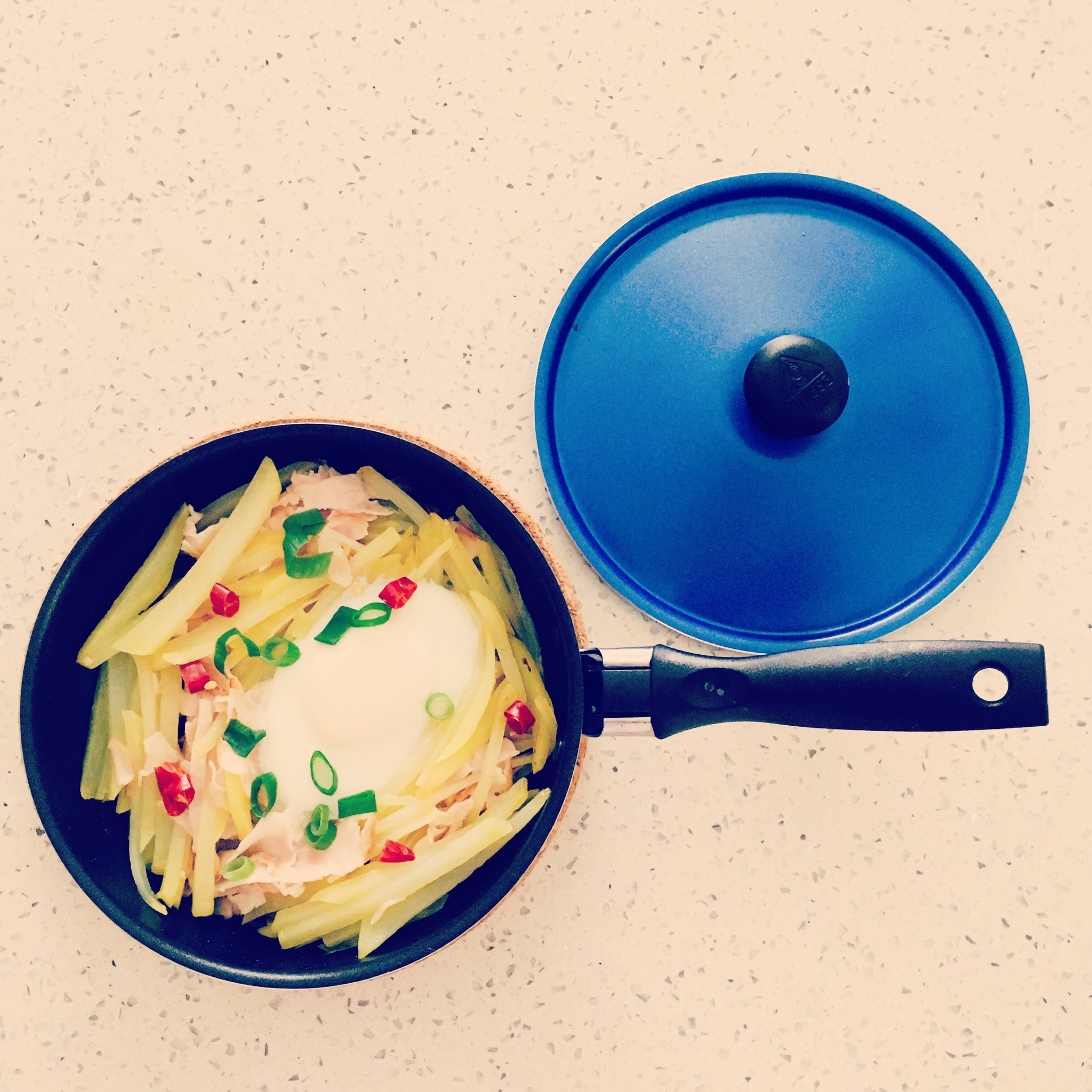 快手早餐—马铃薯火腿蛋