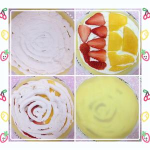 私房甜品🍰不用烤箱也能做的芒果班戟、双拼水果千层蛋糕的做法 步骤5