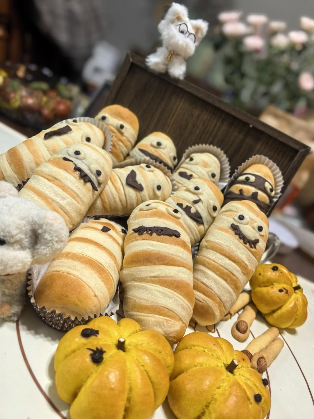 万圣节系列——木乃伊面包