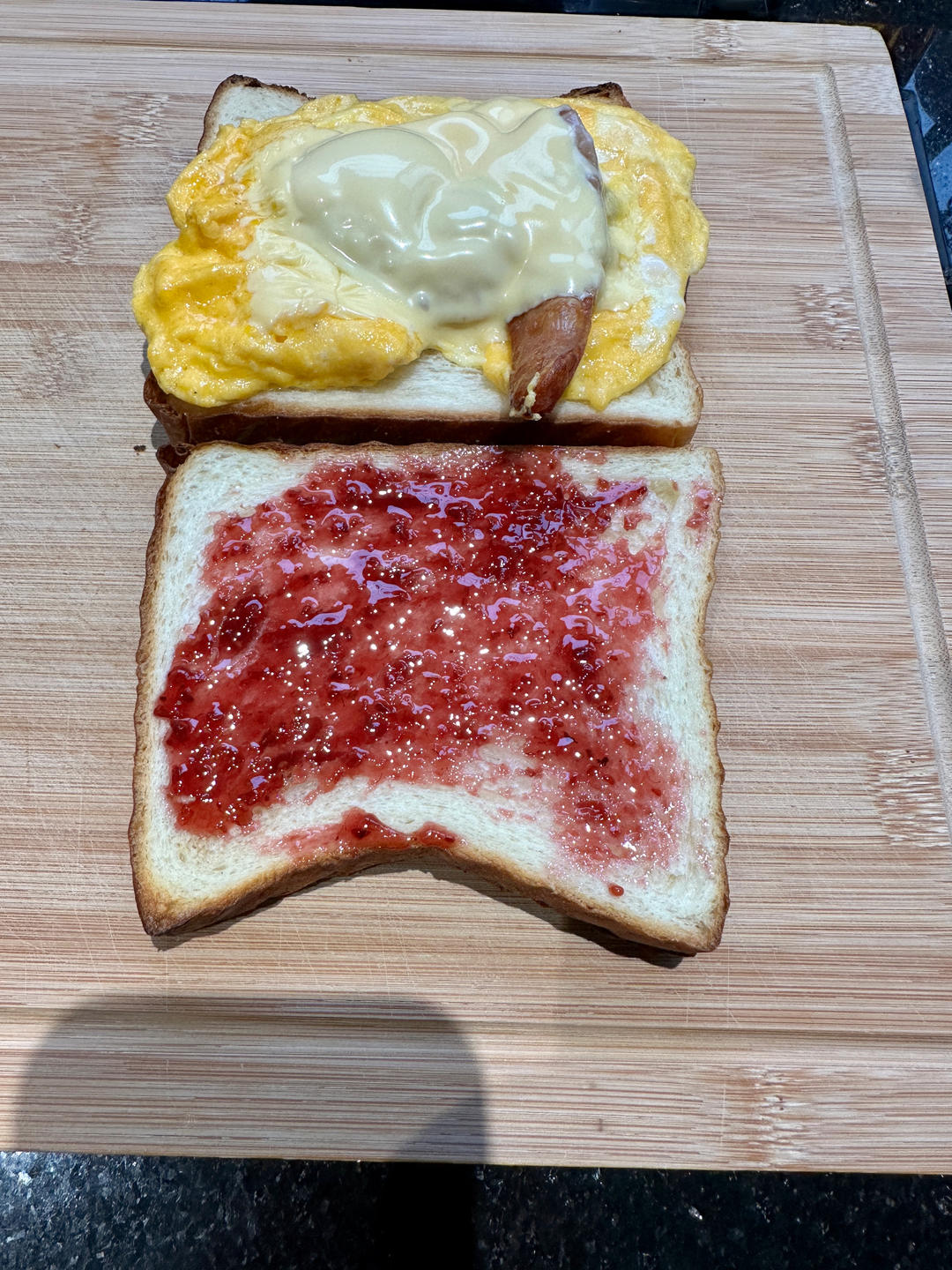 这是什么神仙吃法‼️芝士滑蛋三明治🥪