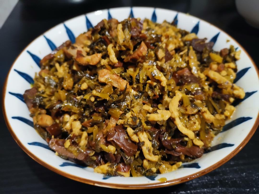老爸的招牌小菜——雪菜炒肉丝