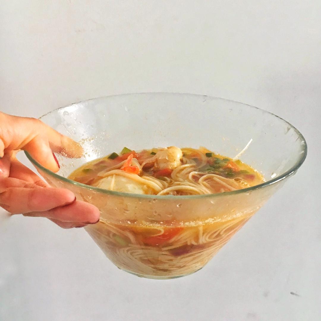 馋死男朋友的鲜虾什锦面