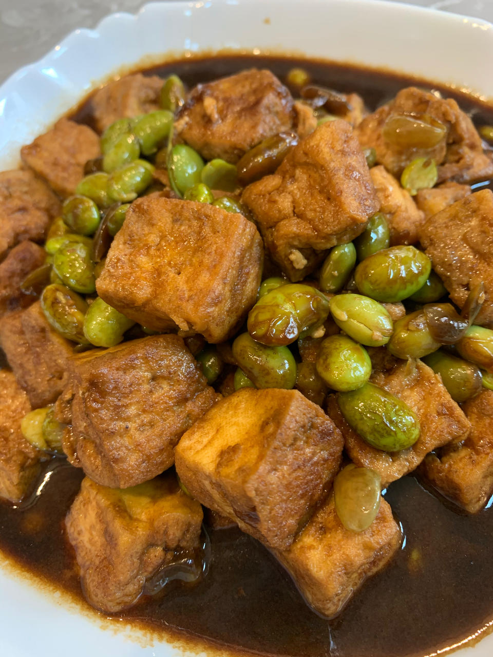 臭豆腐烧毛豆