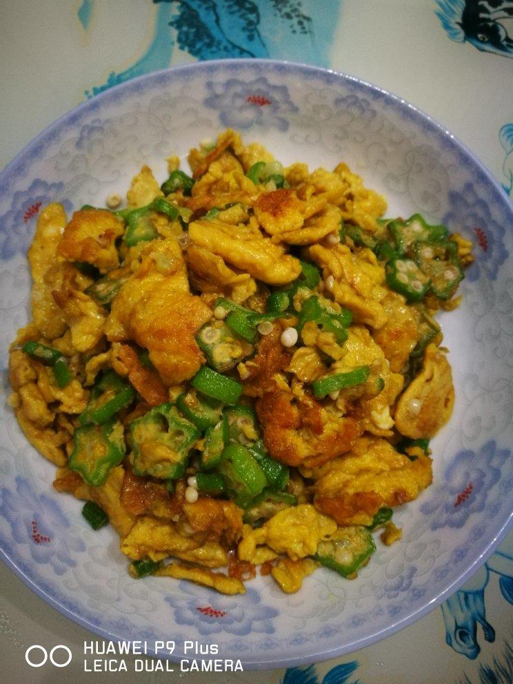 秋葵炒鸡蛋