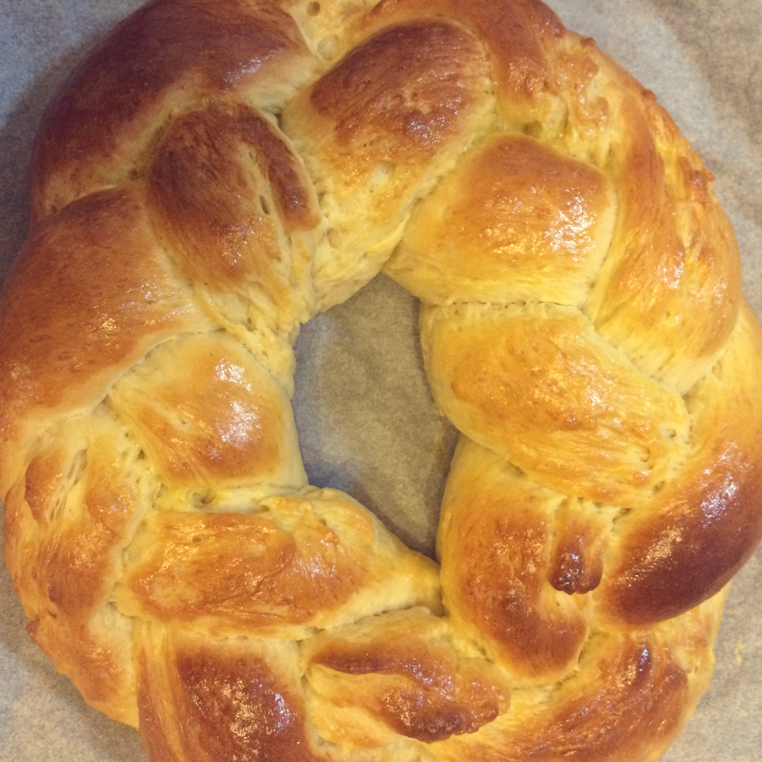 炼奶圣诞花环面包