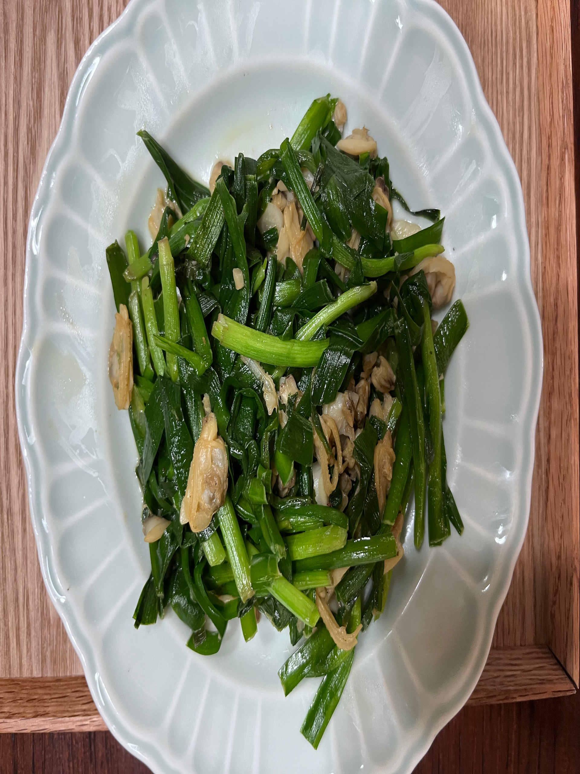 韭菜炒蛤蜊肉