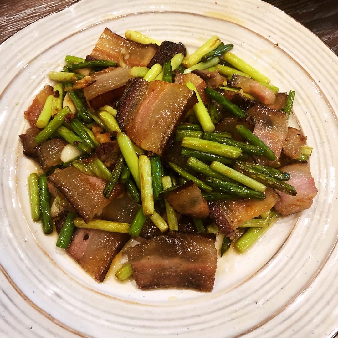 蒜苔炒腊肉