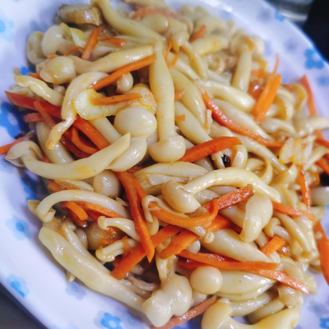 素炒白玉菇