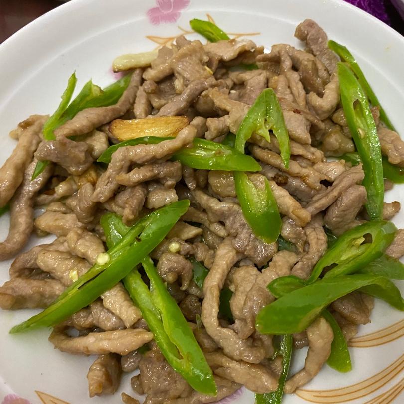 耗油辣椒肉丝