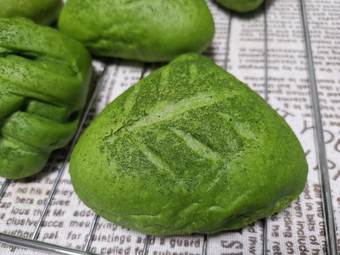 抹茶蜜豆面包