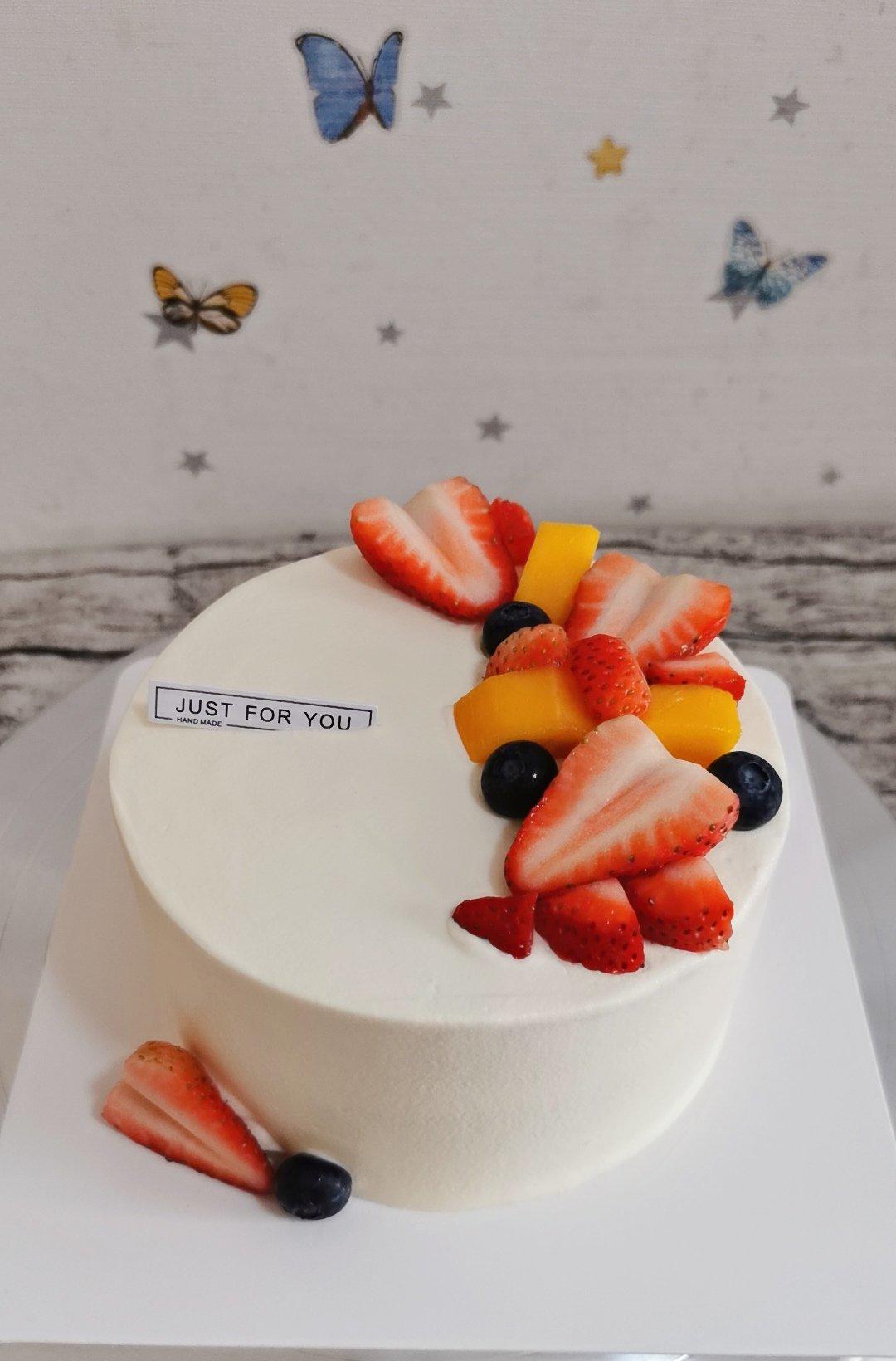 超级简单的味多美同款生日蛋糕（6寸），新手也能高度还原