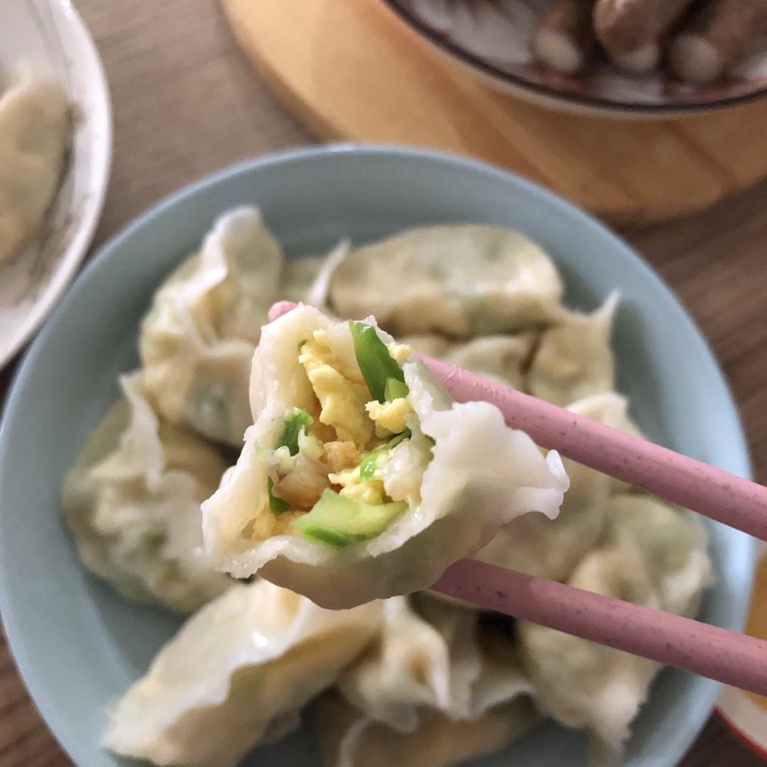 angela123做的西葫芦鸡蛋虾仁三鲜饺子