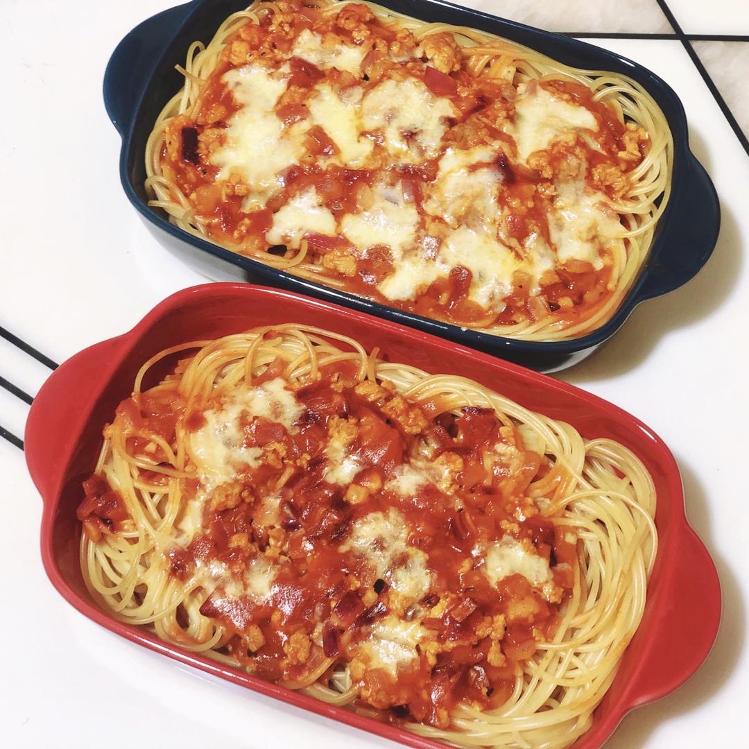 （完胜必胜客的）番茄肉酱意大利面～