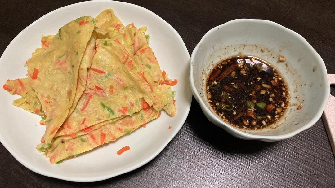 电饼铛胡萝卜丝葱花鸡蛋饼
