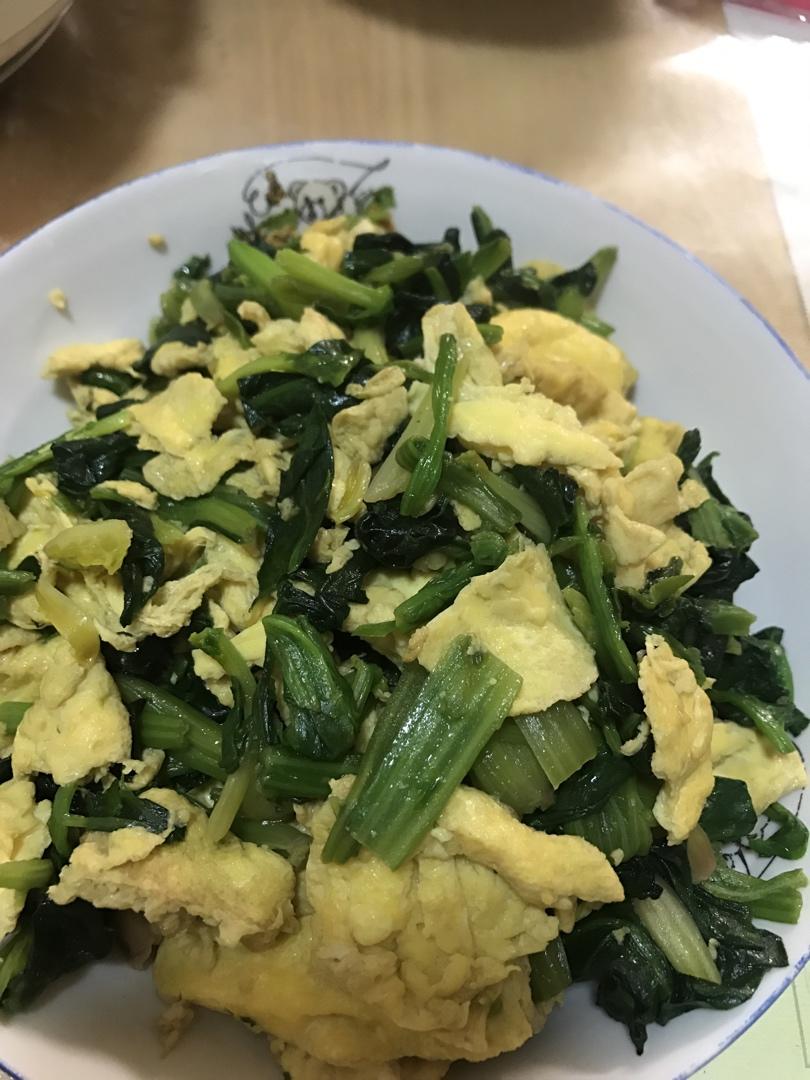 菠菜炒鸡蛋